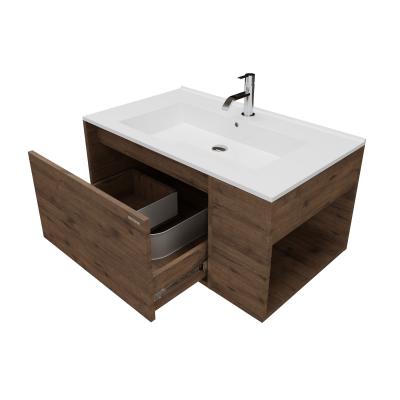 Тумба под раковину в ванной подвесная Grossman ТЕНЗА-85 см, веллингтон